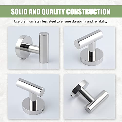 Angle Simple Bathroom Towel Hook Polished Chrome, Sus304 Stainless Steel Bah Towel Holder, Robe Hook For Wall #TOP7
