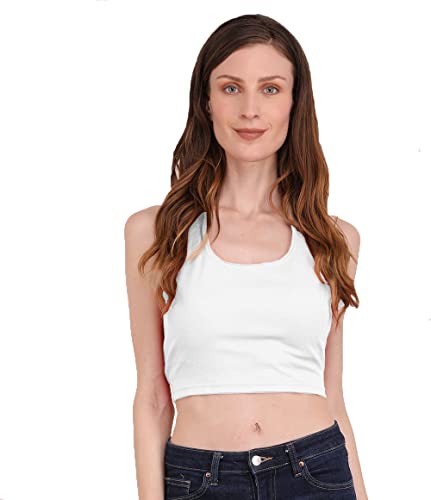 Image of THE BLAZZE 1381 Women's Basic Sexy Solid Backless Halter Neck Slim Fit Sleeveless Crop Top for Women