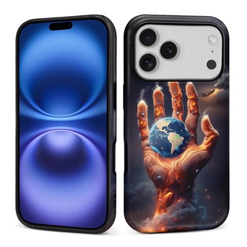 Coque iPhone 17 Pro amusante au motif terre pour votre quotidien