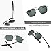 SUNGAIT Men's Military Style Polarized Pilot Aviator Sunglasses - Bayonet Temples (Gunmetal Frame/Gray Lens, 55) A285QKHU