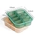 haakaa Silicone Baby Food Freezer Tray with Lid by haakaa - Perfect Storage Container for Homemade Baby Food, Vegetable & Fruit Purees, and Breast Milk, Pea Green