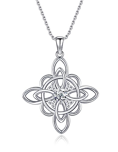 BDL Genuine 925 Sterling Silver Birthstone Necklaces Pendants for Women Mom,Celtic Knot/Anniversary/Pregnant Pendant/Christmas Gifts/Valentines Day Gifts for Wife Girlfriend Daughter
