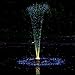 Ocean Mist Small Floating Fountain with 48 RGB LED Lights and 600GPH Submersible Pump for Ponds and Water Gardens