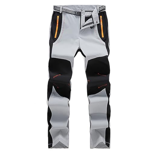 Generisch Pantaloni da trekking da uomo, con cucitura interna alta, 76,2 cm/81 cm/86,4 cm/91,4 cm, leggeri pantaloni cargo da lavoro, idrorepellenti, 5 tasche con cerniera, da uomo, impermeabili