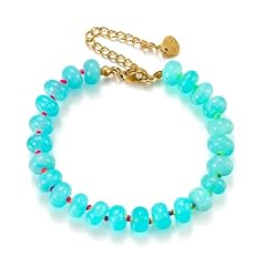 F-Cyan Beaded Bracelet