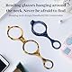LUFF 2 Pcs Mini Portable Anti-Lost Handheld Reader Glasses Hanging Neck Type Reading Glasses, 2 Diopters, Leopard (base color unknown), Unisex, Adults