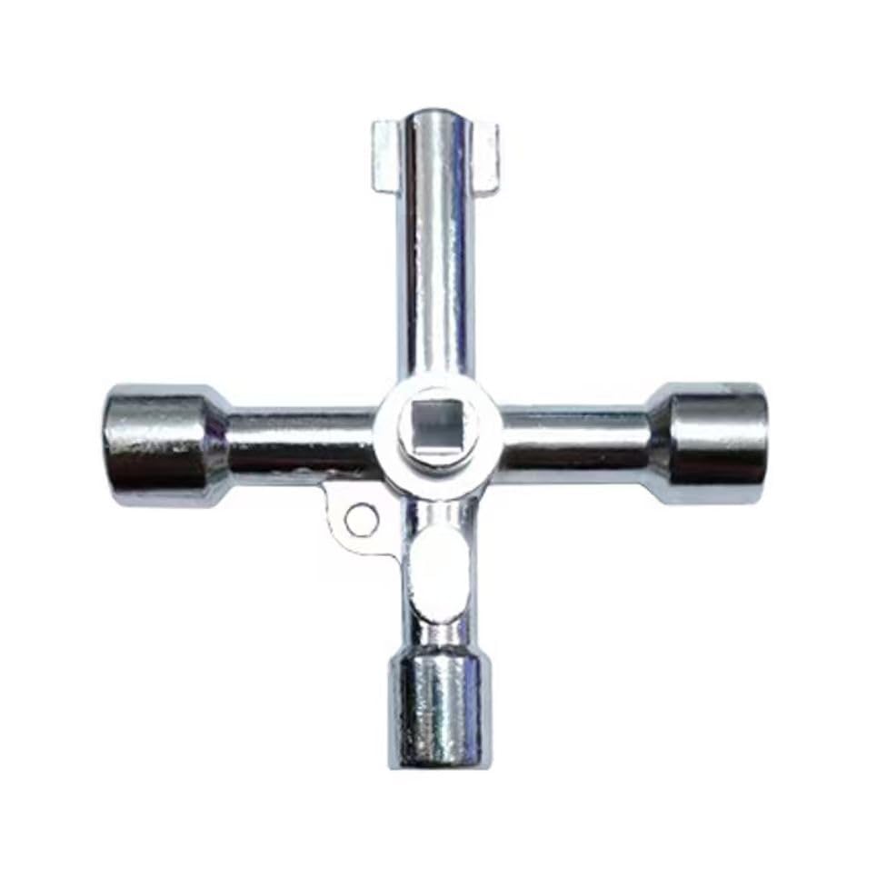 Llave Multifuncional de 4 en 1, Llave Multiusos Contador Agua, para Agua, Eléctrico, Ascensor, Gas y Válvulas