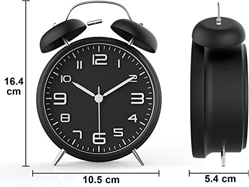 Jisile Sveglia a doppia campana con luce notturna