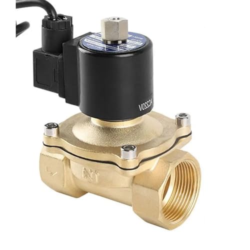 Électrovanne normalement ouverte 1.5 pouce en laiton étanche 240V AC joint Viton - 5