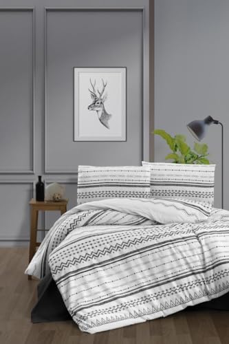 Desenli Çift Kişilik Nevresim Takımı 200x220 cm