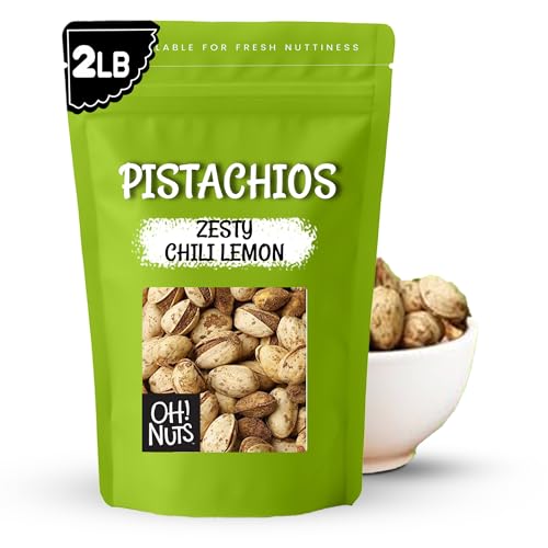 Oh! Nuts Spiced Pistachios with Chili Lemon Flavor, 2 LB