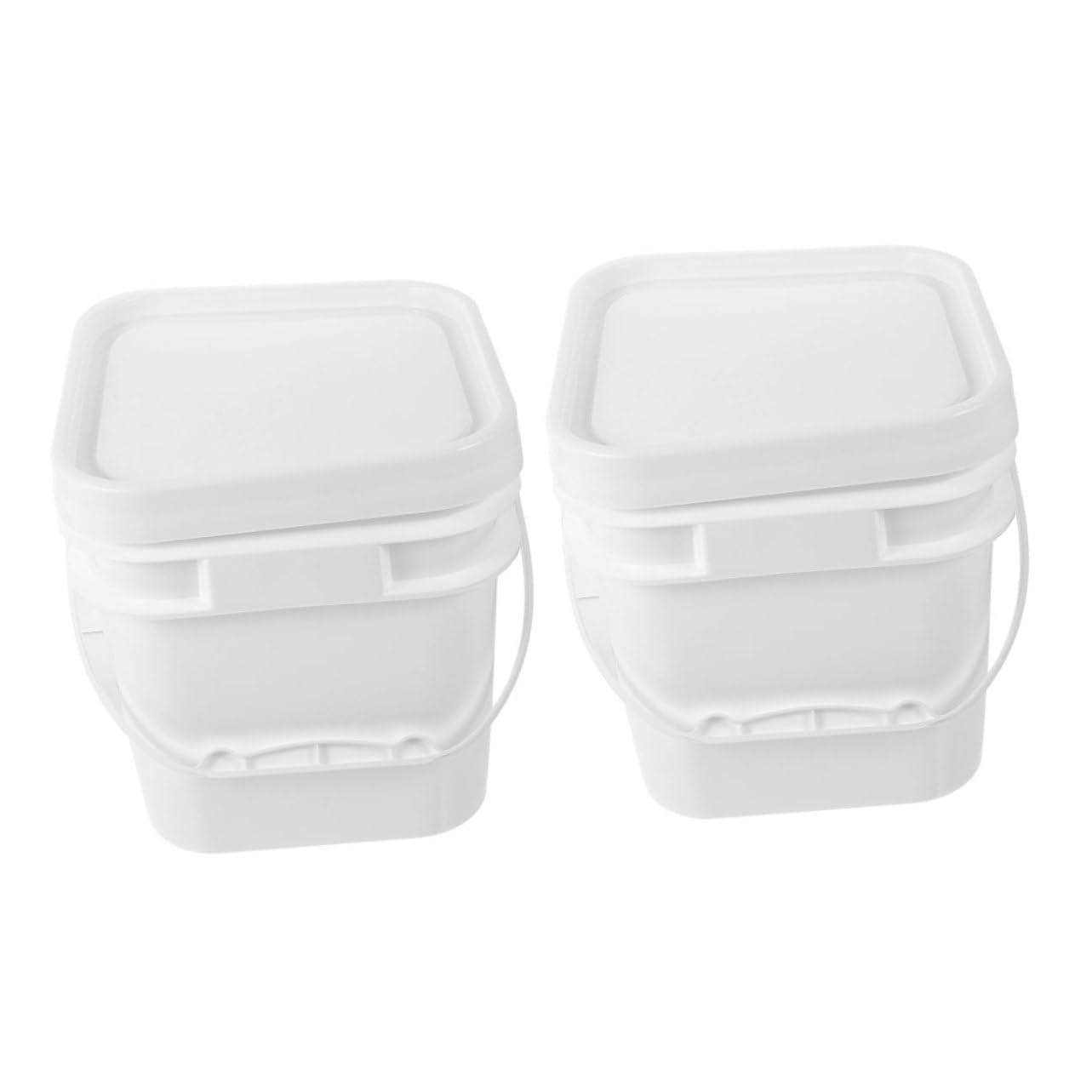 Amazon｜Happyyami 2個油漆桶 蓋付き 製 バケツ 広口デザインで