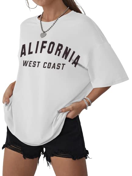 Image of REVEXO Women's Cotton Blend Half Sleeve Printed Loose Fit Round Neck T-Shirts.