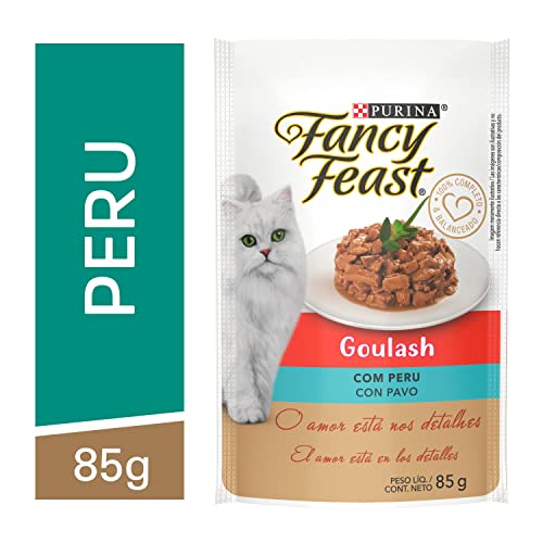 Purina Fancy Feast Nestlé Purina Fancy Feast Ração Úmida Para Gatos Goulash Peru 85G