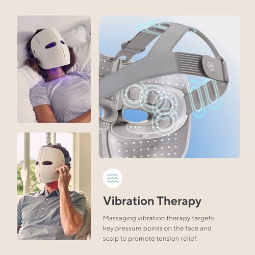 TheraFace Mask LED Light Therapy Skin Care Face Mask with Vibrating Massage - FSA Eligible Blue & Red Light Therapy for Face - LED Face Mask Facial Massager for Wrinkles, Skin Tightening & Dark Spots - Thumbnail 5