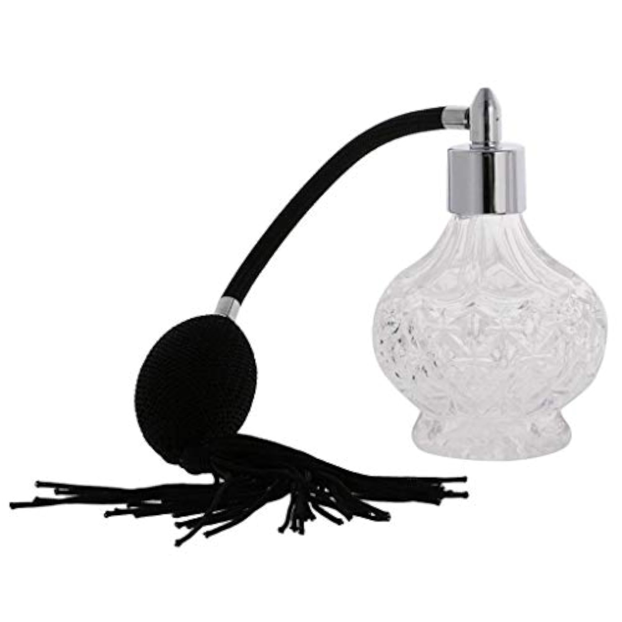 Clear Crystal Vintage Perfume Bottle with Long Spray Tassels