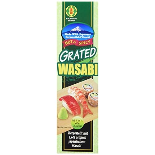 Kinjirushi Wasabi in der Tube, Japan. Meerrettich, grün, 5er Pack (5 x 43 g Packung)