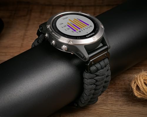22mm Paracord QuickFit Watch Band for Garmin Fenix 9/8, Forerunner by torbollo - Used condition - Image 7