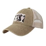 Bonita gorra de béisbol de malla vaquera con diseño de perro de granja de animales, elegante gorra de camionero para hombre, gorra de béisbol de malla vaquera, sombreros de camionero para hombre,
