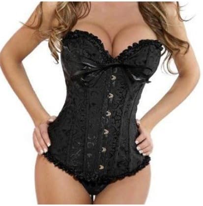 Girls & Secrets Corset Buy Princess Polyester with Satin Overbust Corset BLACK