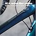 CNC Bike Frame Protection Tape,Bicycle Frame Protector Sticker-Frame Protection Paint Film 3m(4”x118”), Carbon Fiber Pattern Frame Guard Wrap for Mountain/Gravel/MTB/Road Bike etc.Semi-Transparent