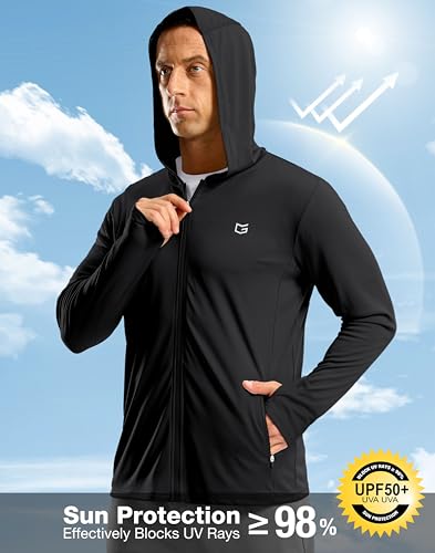 G Gradual Men's UPF 50+ Sun Protection Hoodie Jacket Lightweight Full Zip Hoodies Long Sleeve Shirts for Men Hiking Fishing2