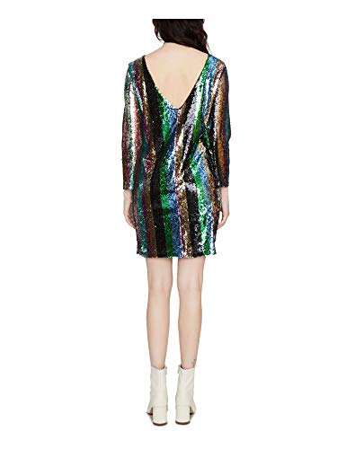 Sanctuary Womens Sequined Short Cocktail And Party Dress Multi Xs Blue #TOP1