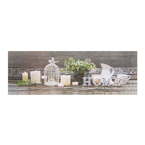 Image of Art for the Home Home LED Printed Canvas - Neutral Wall Art - Photographic LED typography landscape design - Hang the wall - Feature design - cover for small cracks and imperfections