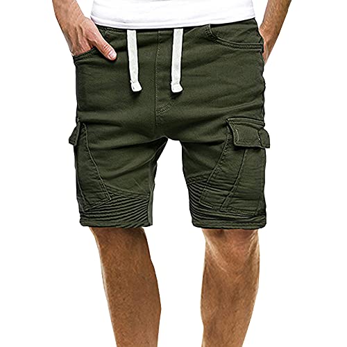 Short cargo uni homme léger et confortable pantalon de détente court et short de randonnée