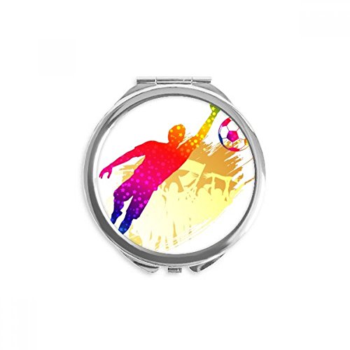 Miroir football gardien de but rond 2,6 pouces extra plat multicolore