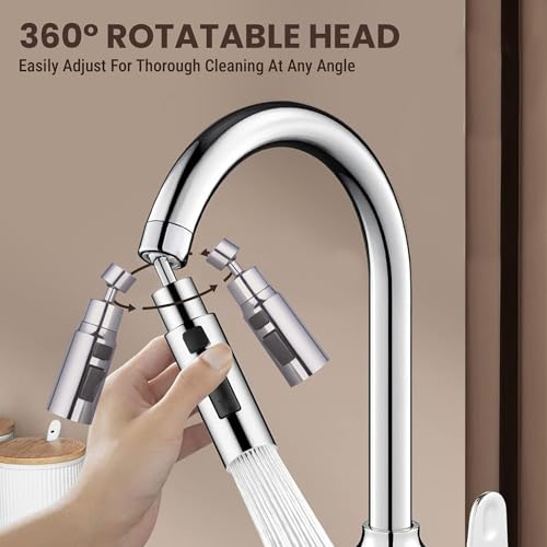 Image of Robustt Tap Extension for Kitchen Sink - Pack of 2 | 3 Flow Modes | Flexible Faucet Extender for Taps | Aerators for Water Tap | Upto 80% Water Saving - Compact