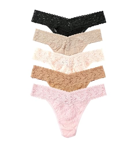 hanky panky Women's SIGNATURE LACE ORIGINAL RISE 5 Pack, Bscv, One Size