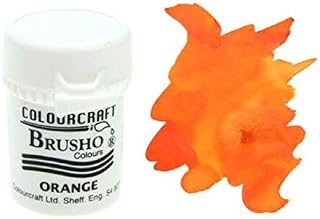 Colorfin Brusho Crystal Colour 15G Orange, Acrylic, Multicolour, 3.04x3.04x5.08 cm