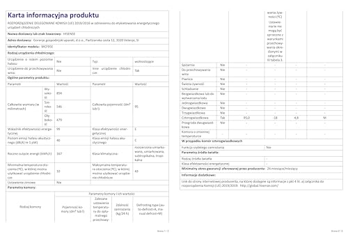 Hisense MCF95E Gefrierschrank, 95 l, leise, 40 dB, Weiß, 54,6 x 47,9 x 85,4 cm