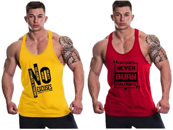 Image of MASCARI Men's Tank Tops Muscle Gym Bodybuilding Vest Fitness Workout Sando -mf