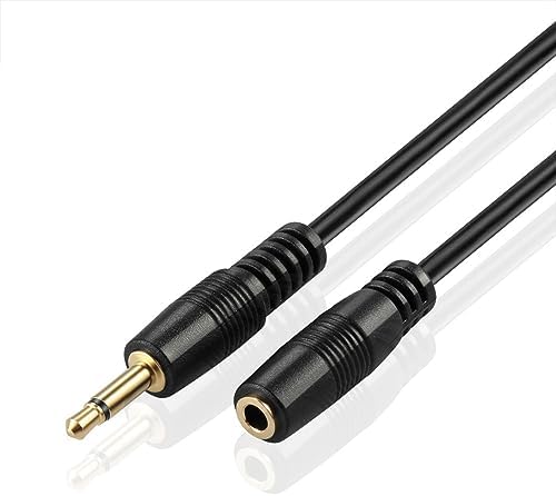 TNP 3.5mm Mono Extension Cable (25 FT) - 12V Trigger Cable, IR Infrared Sensor Receiver Extension Extender, 3.5mm 1/8" TS Monaural Mini Mono Audio Plug Jack Connector Male to Female Cable Wire Cord