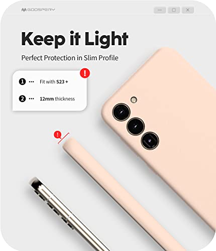 Coque Galaxy S23 Plus silicone liquide évite rayures protection rose - 4