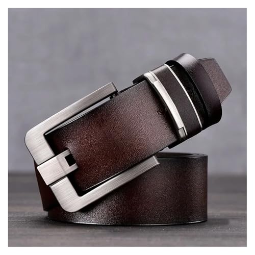 New Leather Cowhide Men's Belt Fashion Metal Alloy Pin Buckle Adult Brand Jeans Business Casual Waist Male Strap Brand4