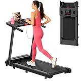 AoraPulse Portable Foldable Treadmills for Home, Small Folding Treadmill for Home Office with 300 LBS Capacity, Walking Running Exercise Electric Compact Treadmill with LED Display