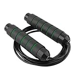 Fitness Store UK Cuerda de saltar, cable de cuerda de saltar de velocidad rápida para mujeres, hombres y niños, cuerda de saltar de acero ajustable con asas de espuma para fitness, ejercicio en casa y