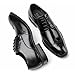 OXNEUHG Men's Genuine Leather Wingtip Brogue Dress Oxfords Shoes Fashion Hand Stitched Cap Toe Lace up Low Top Derby Casual Business Office Wedding Formal Shoes (Black,8)