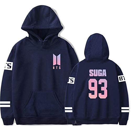 ZIGJOY KPOP Grupo de Chicos Coreanos Sudadera con Capucha suéter Bangtan Suga V Jin Jimin Jung Kook para fanáticos Suga-NP XS