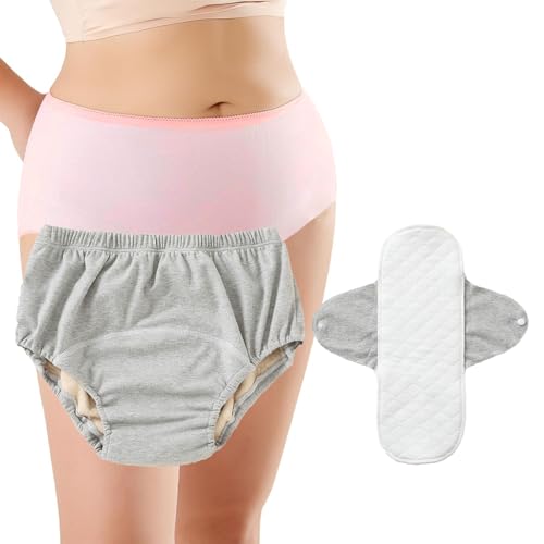 失禁ショーツ 女性用 尿漏れパンツ 300t 吸水パンツ 尿モレパンツ 生理横漏れ防止 尿漏れ防止 パンツ 抗菌防臭 尿漏れショーツ 婦人用失禁パンツ (パンツ+おむつ) (Lサイズは55-65KGに適しています)