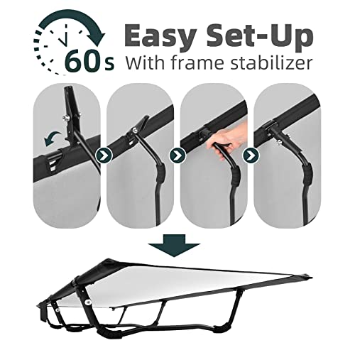 Extremus Mission Mountain Camping Cot, Ultra-Lightweight Sleeping Cot For Adults, 60-Second Easy Set-Up, Supports 310Lbs, Folding Cot For Camping, Backpacking, Outdoors And Home(Oxford Black) #TOP2