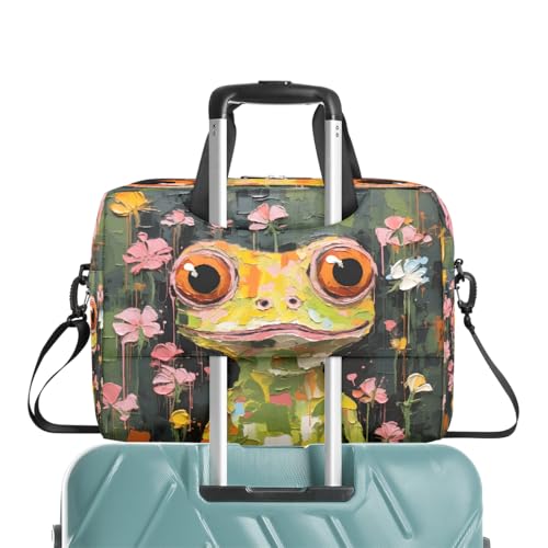 Maletín para laptop 15.6-16 pulgadas con diseño floral y correa miniatura 7