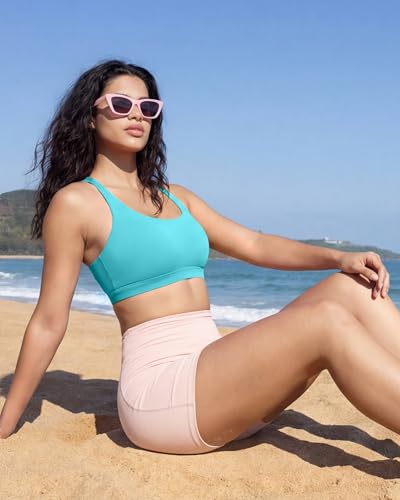 Image of RUNNING GIRL Sports Bras for Women,Padded Sports Bra Tank Top Sexy Crisscross Back High Impact Longline Workout Yoga Bra
