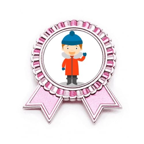 Broche rose Cold South Pole accessoire mode Art déco métal taille M