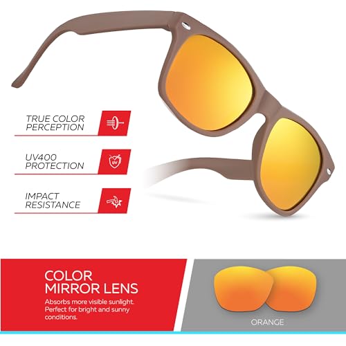 Image of Retro Rewind Kids Sunglasses for Boys Girls Age 3-12 - Shatterproof UV400 Toddler Children Sun Glasses