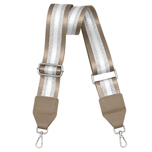 REETEE Correas para Bolsos Ajustable Multicolor Correa de Bolso Ancha con Mosquetón, Correa de Bolso Bandolera 75cm- 135cm Ajustable (Ancho 5cm, L-marrón) Cover