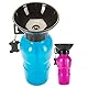 Hunde Trinkflasche mit integriertem Trinknapf Reise Wasserflasche Auto Hundeflasche mit Wasser-Napf 600ml; Blau